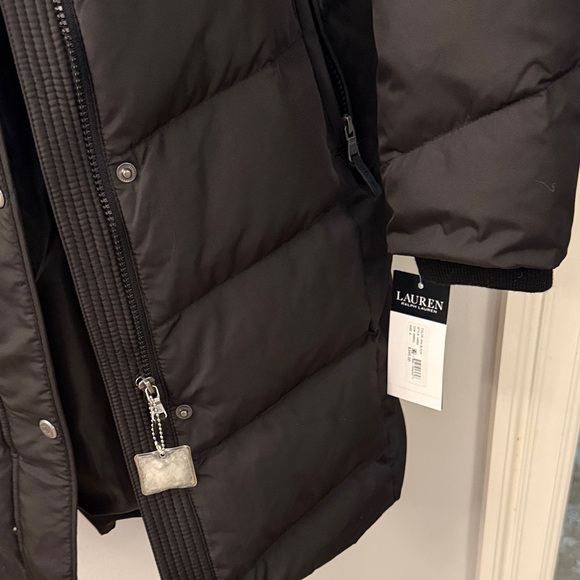 Ralph Lauren Black Label Black Puffer Coat with Fur Hood - Picture 2 of 5